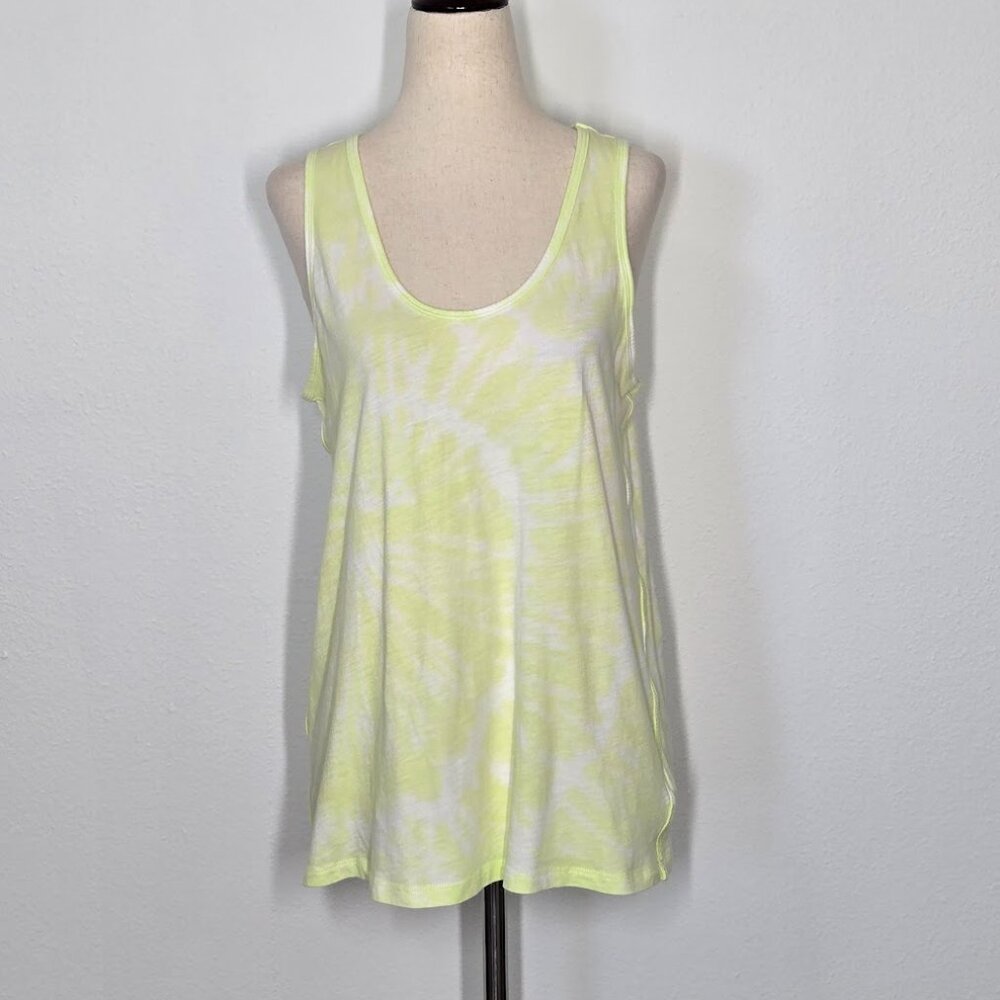 ATHLETA lime green vibrant tie dye sleeveless tank Sz M